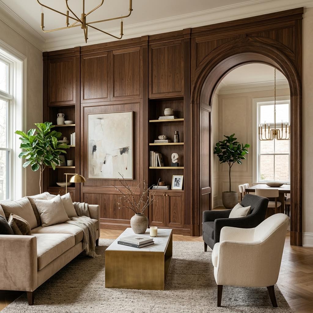 Illustrative design for feature wall & architectural trim